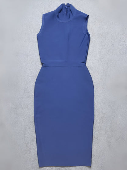 Izolda | Elegantes Blaues Sommer Bandage Kleid