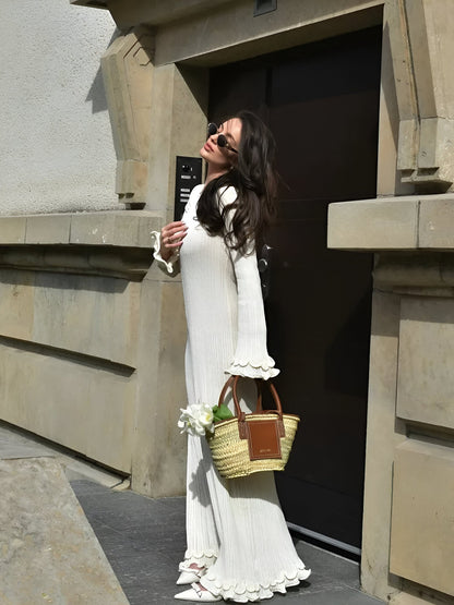 Elza | Elegantes & Sexy Rückendekolleté Rüschenkleid