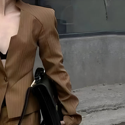 Annemieke | Stylisches Zwei-Teiliges Gestreiftes Anzug-Set