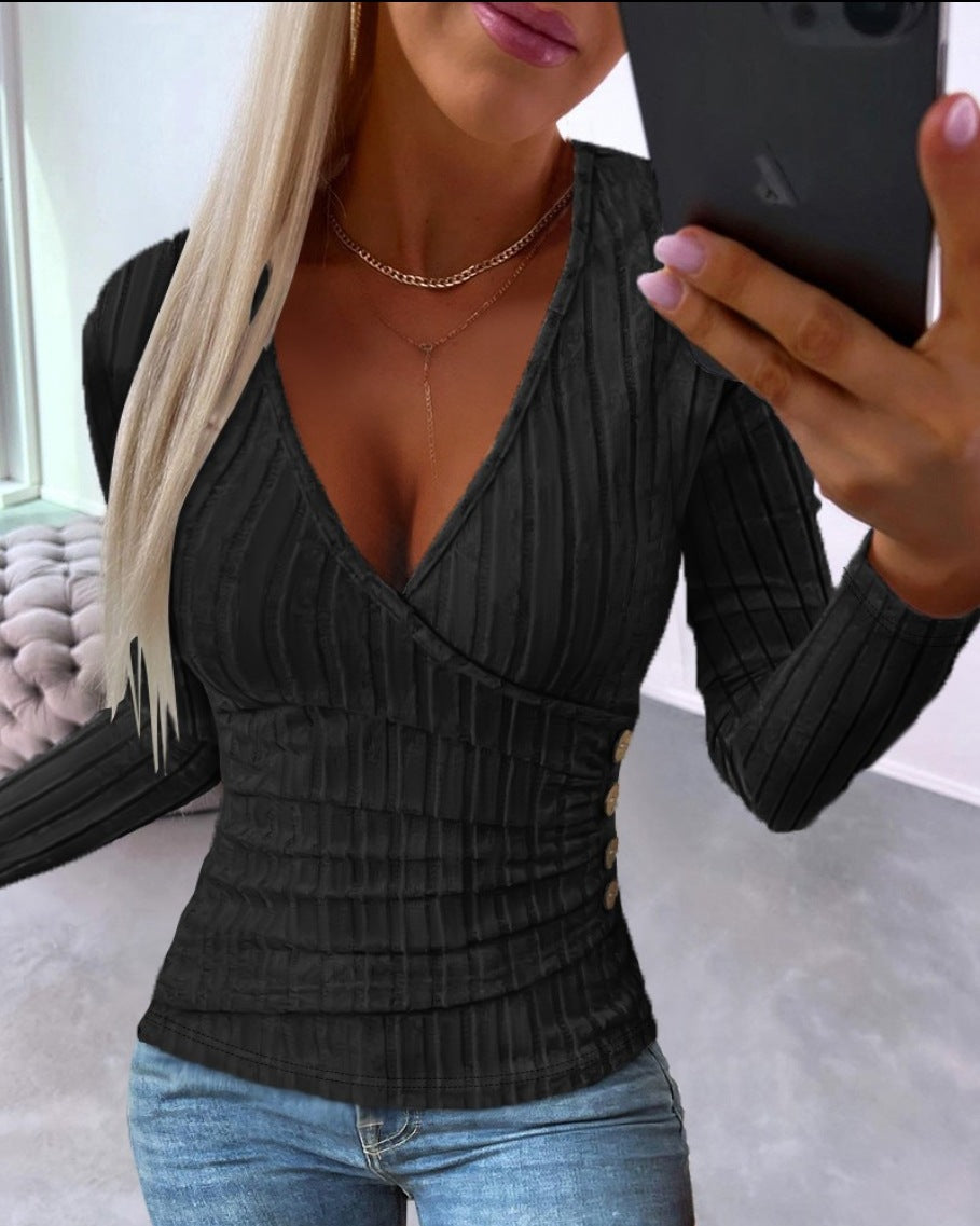 Crispine | Elegante Schwarze Bluse
